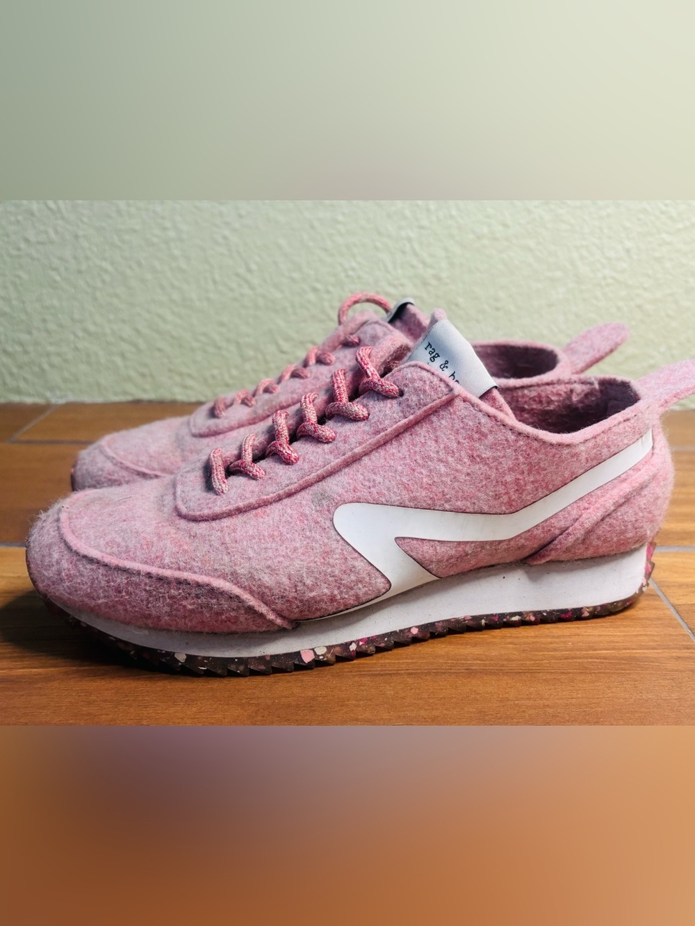 Rag & Bone Womens Sneakers Retro Runner Low Top Pink Trainers Shoes Size:  6